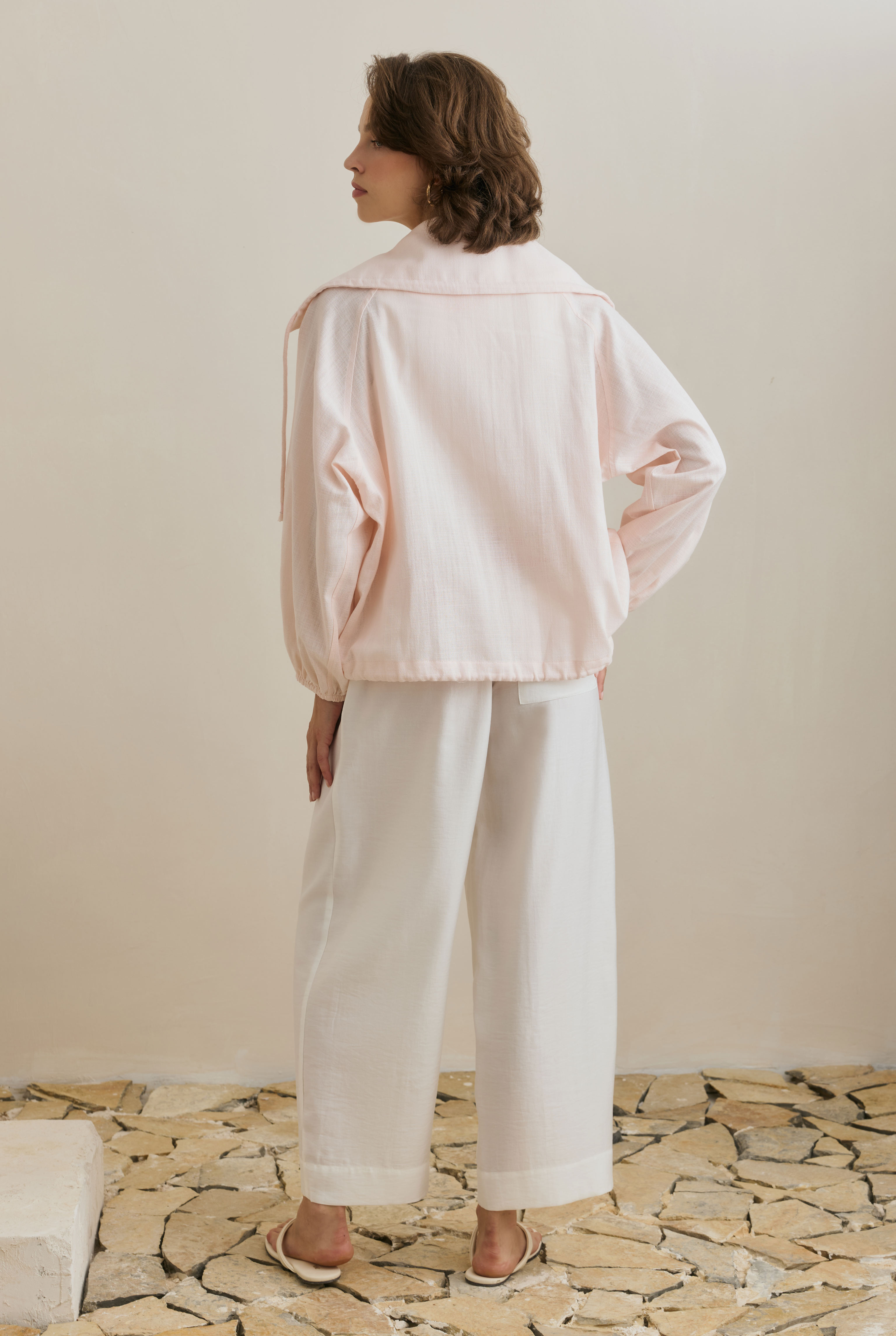 Midi Tensel Pantolon Beyaz - 3