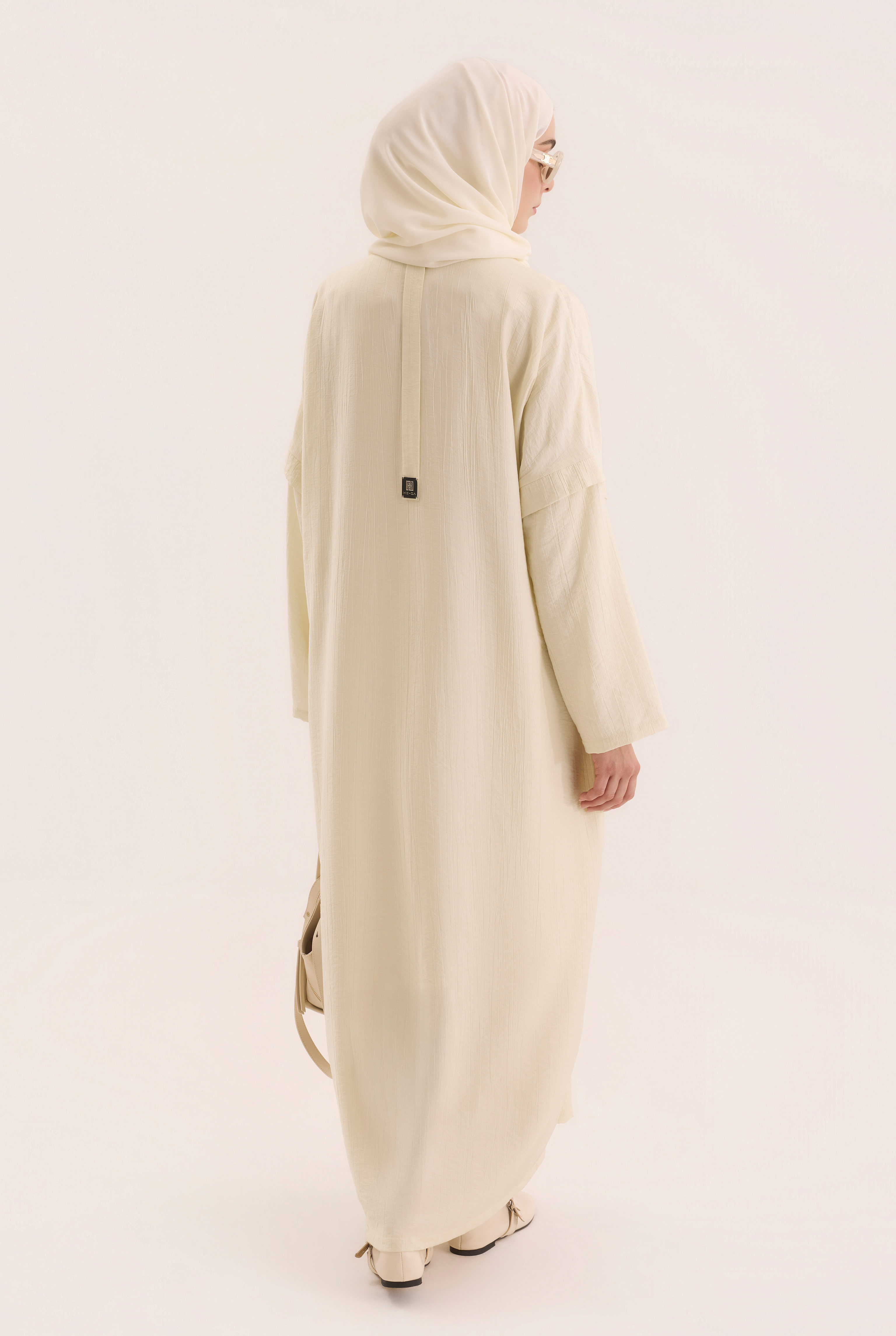 Aller Detailed Abaya Bone - 7