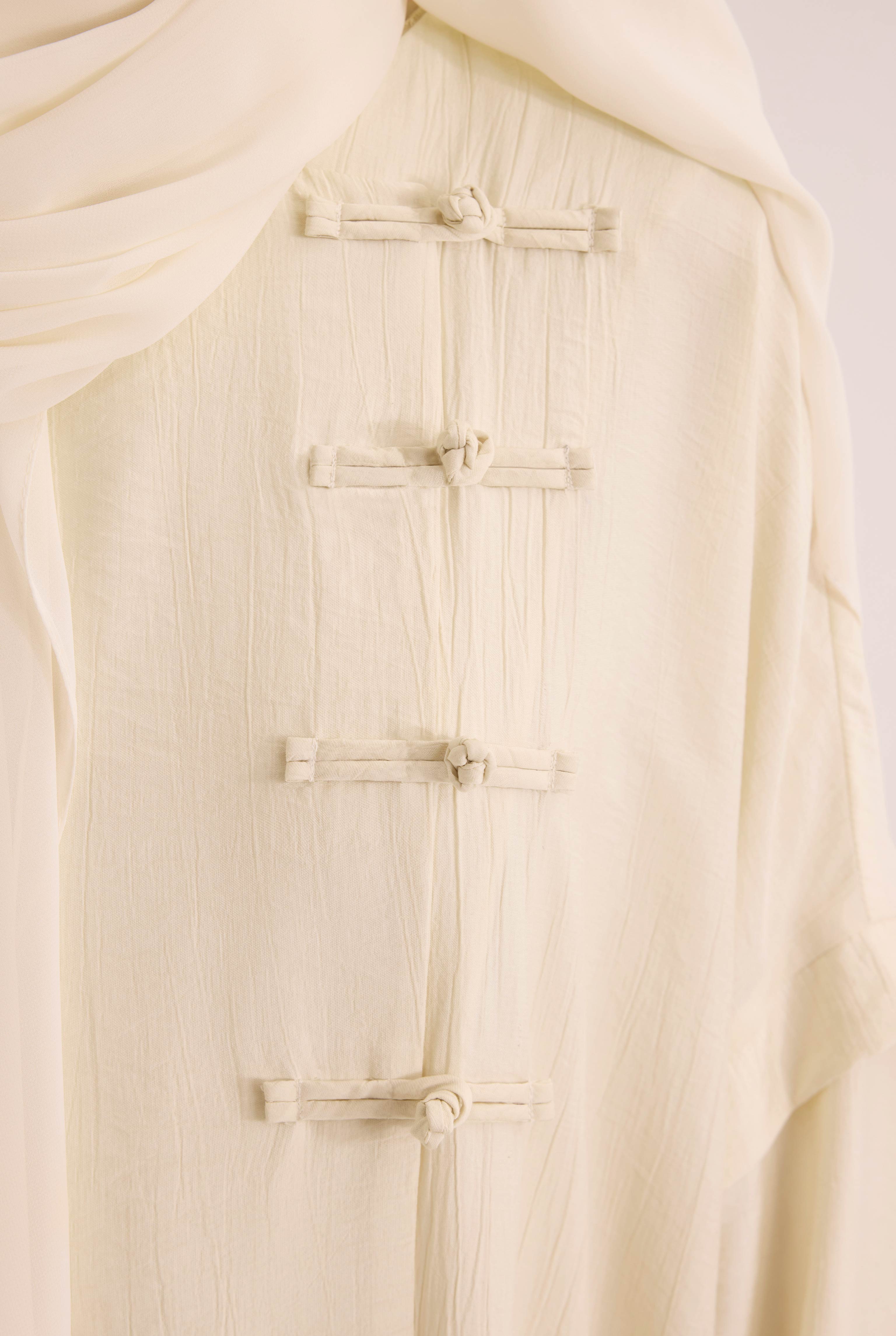 Aller Detailed Abaya Bone - 3