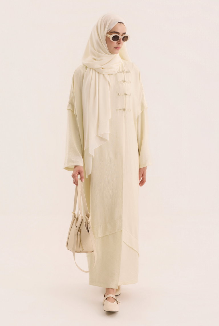Aller Detaylı Abaya Kemik - HE-QA