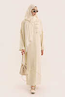 Aller Detailed Abaya Bone 