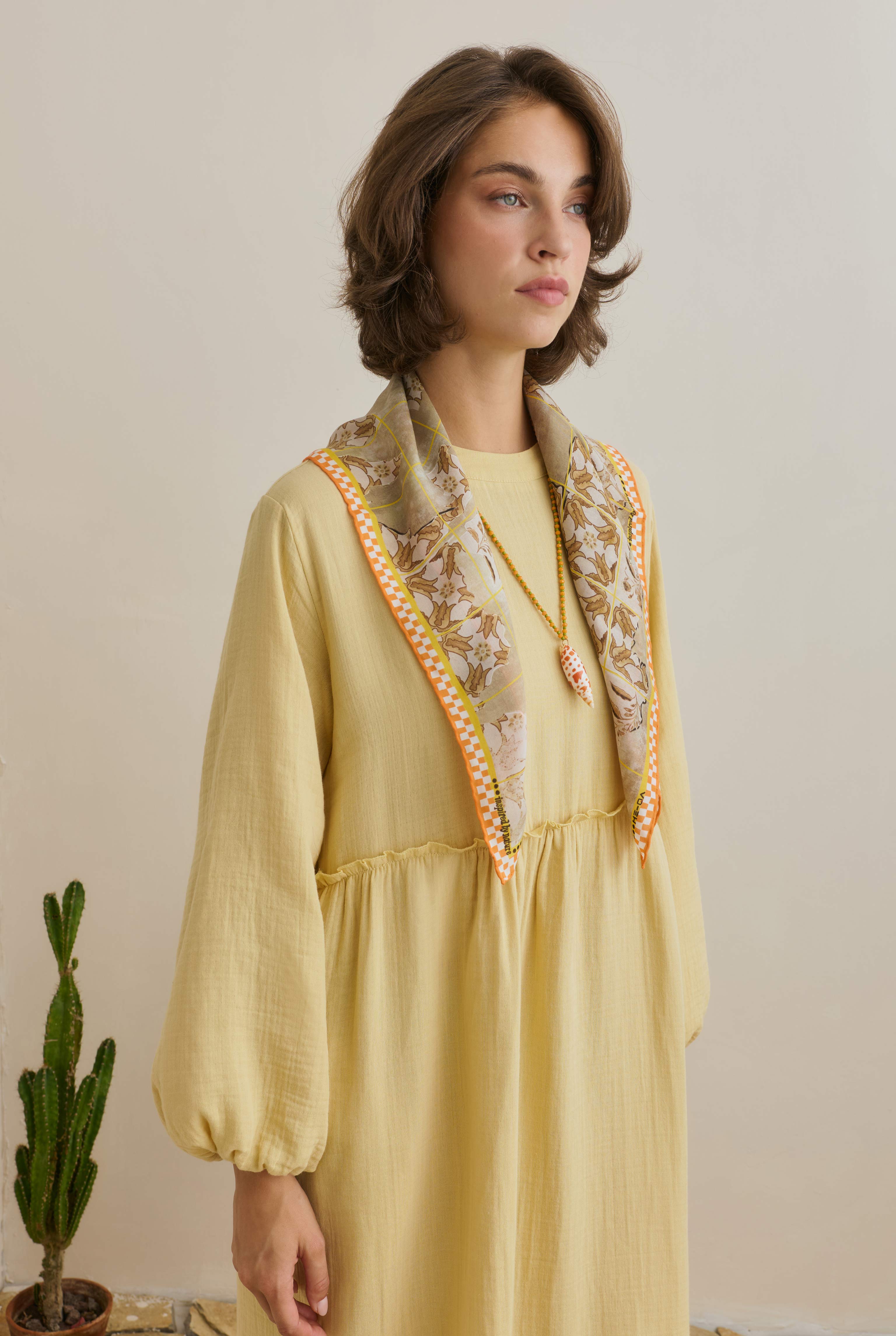 Muslin Dress Soft Yellow - 3