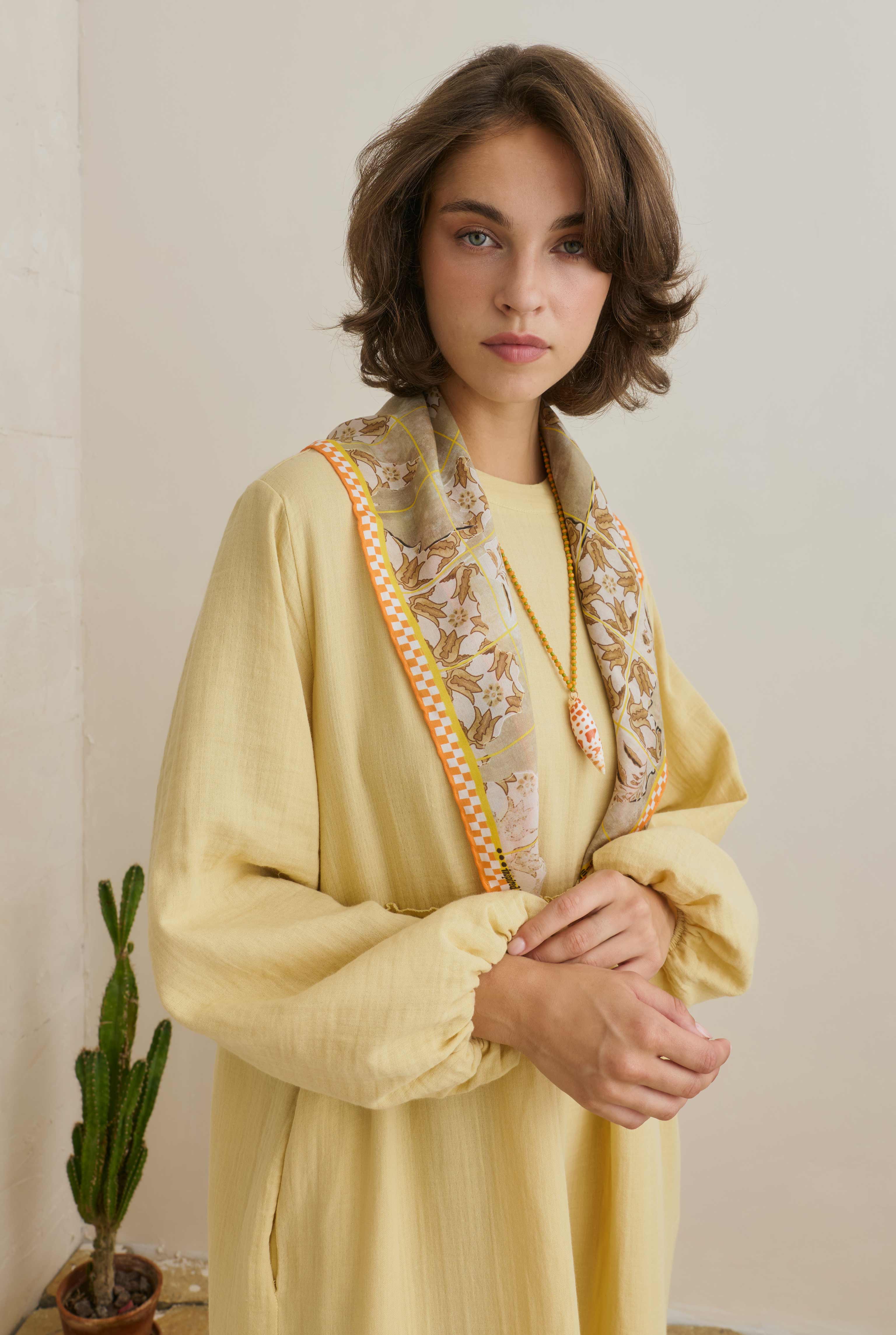 Muslin Dress Soft Yellow - 4