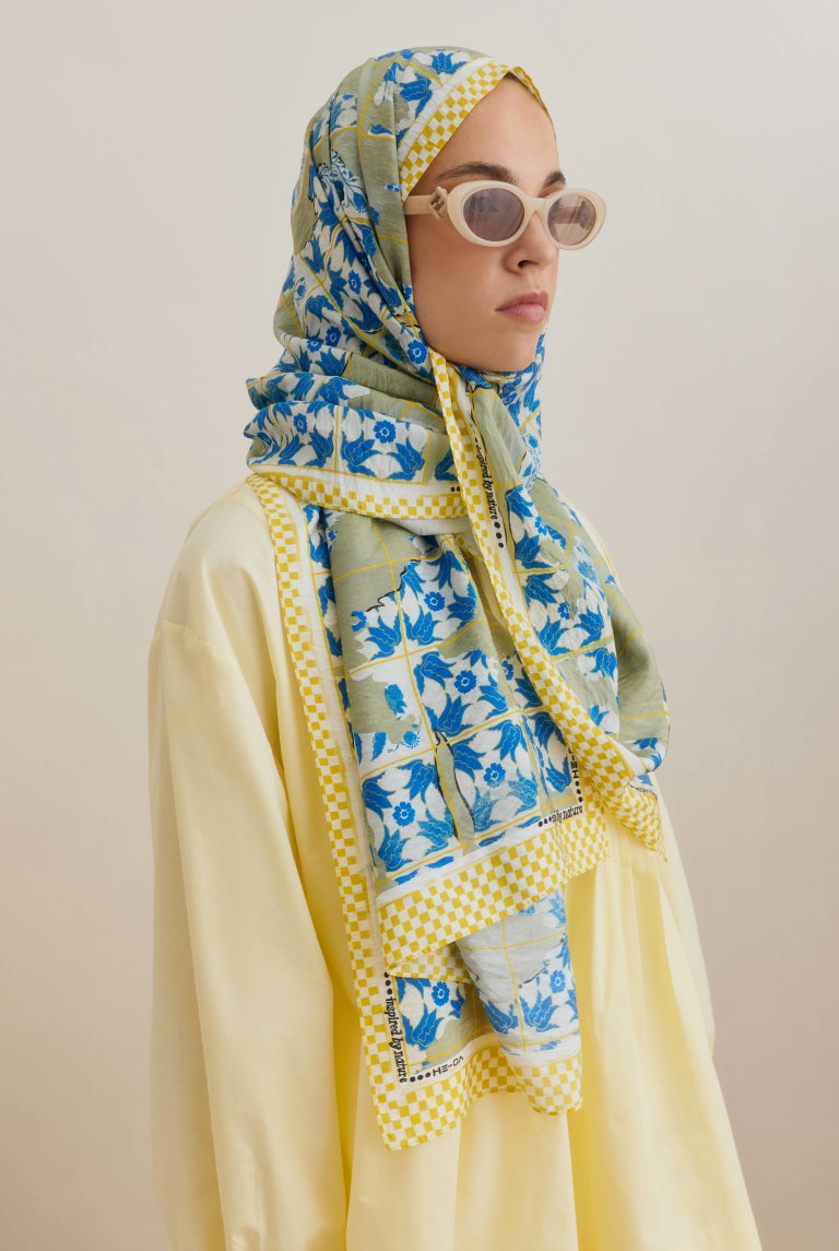Flor Fragmenta Şal Sarı - HE-QA