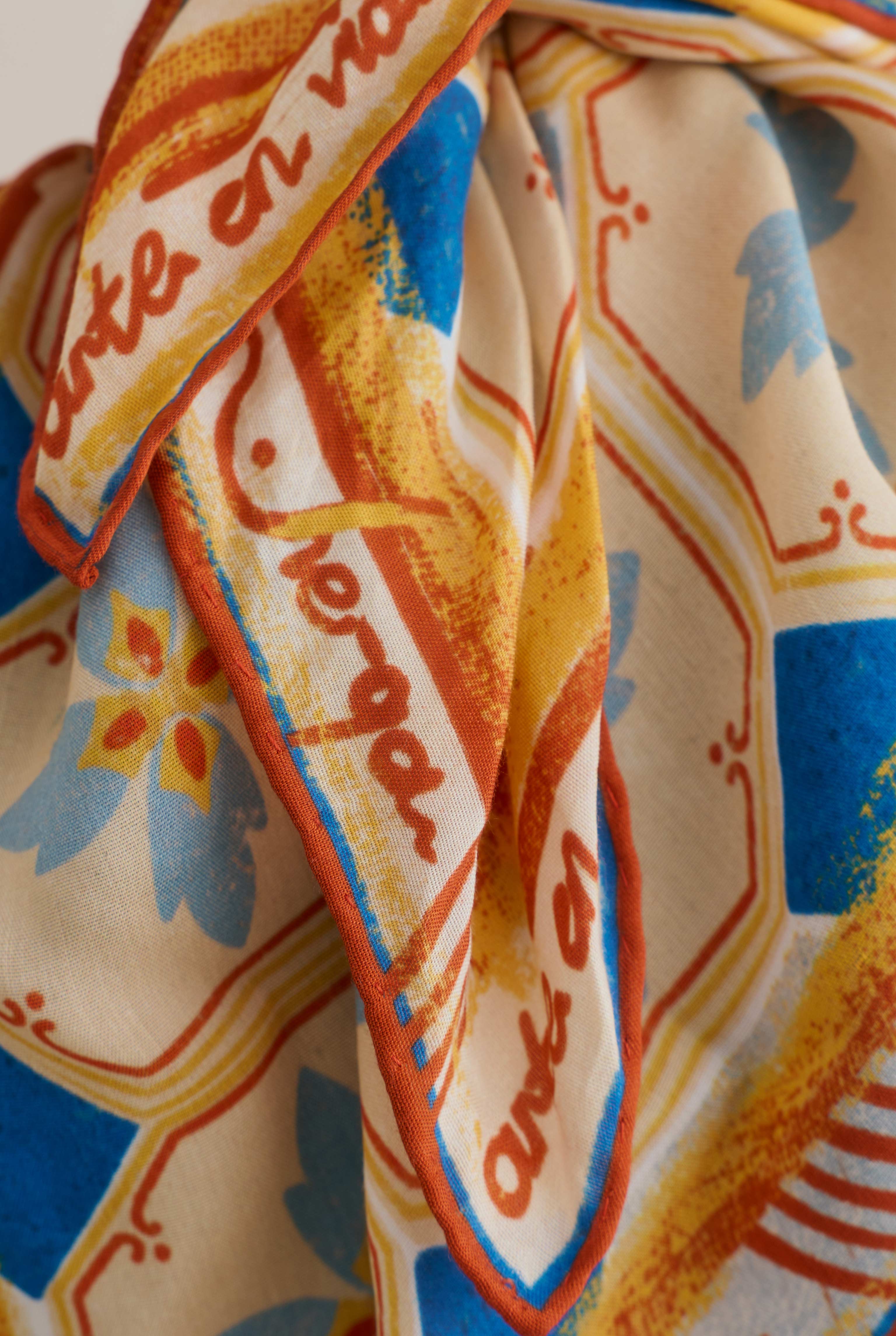 Azulejo Scarf Blue - 2