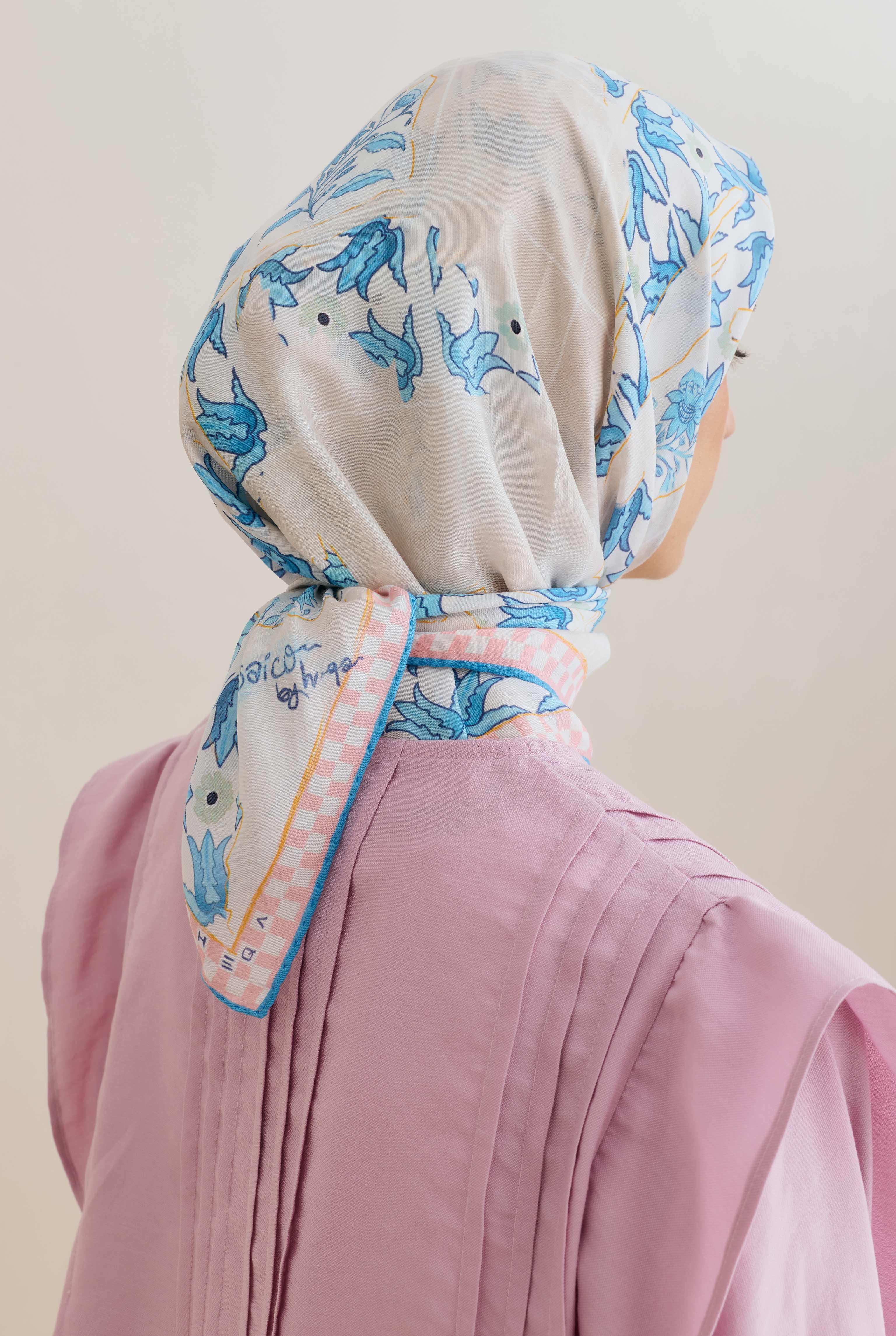 Flor Fragmenta Scarf Light Blue - 2