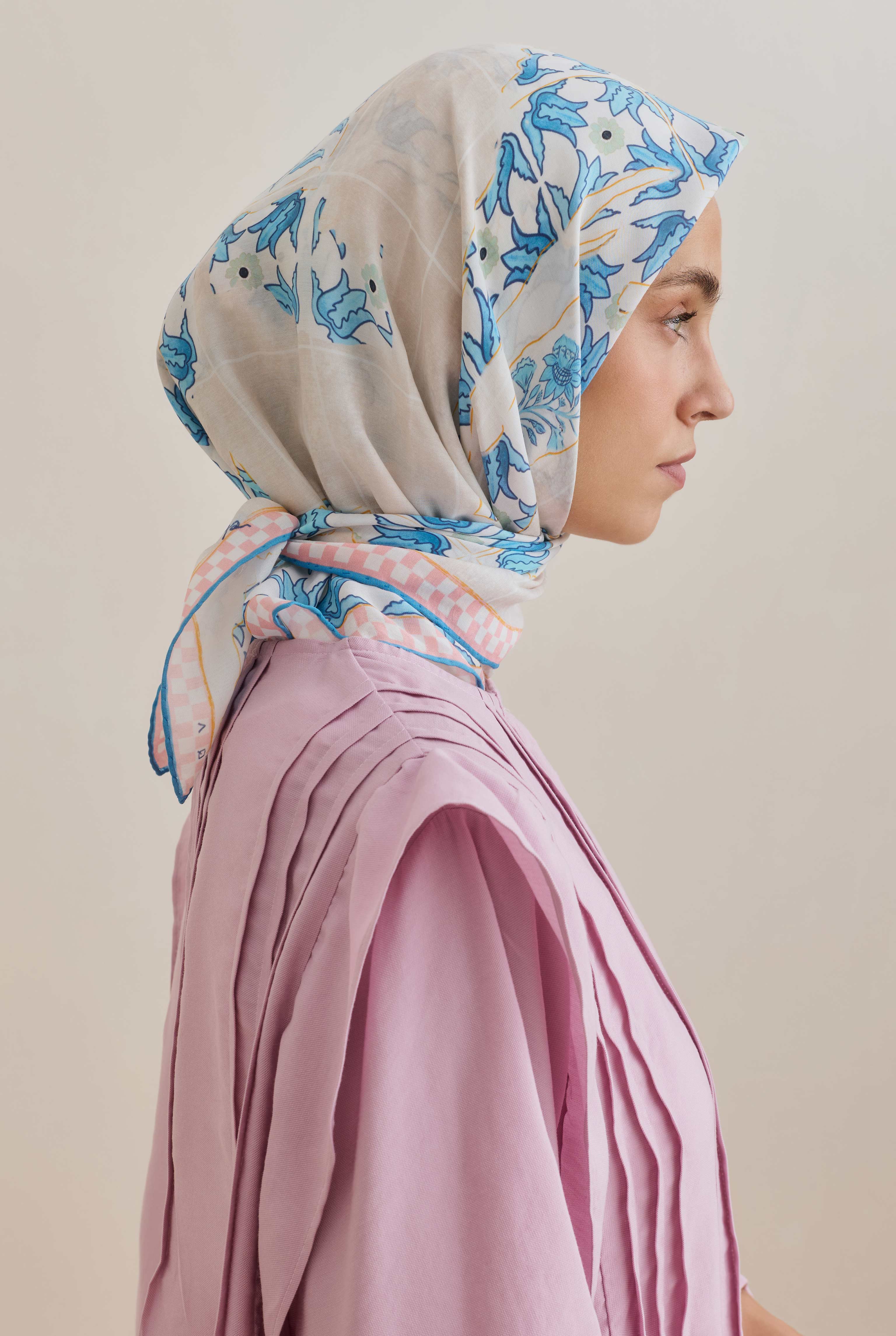 Flor Fragmenta Scarf Light Blue - 4