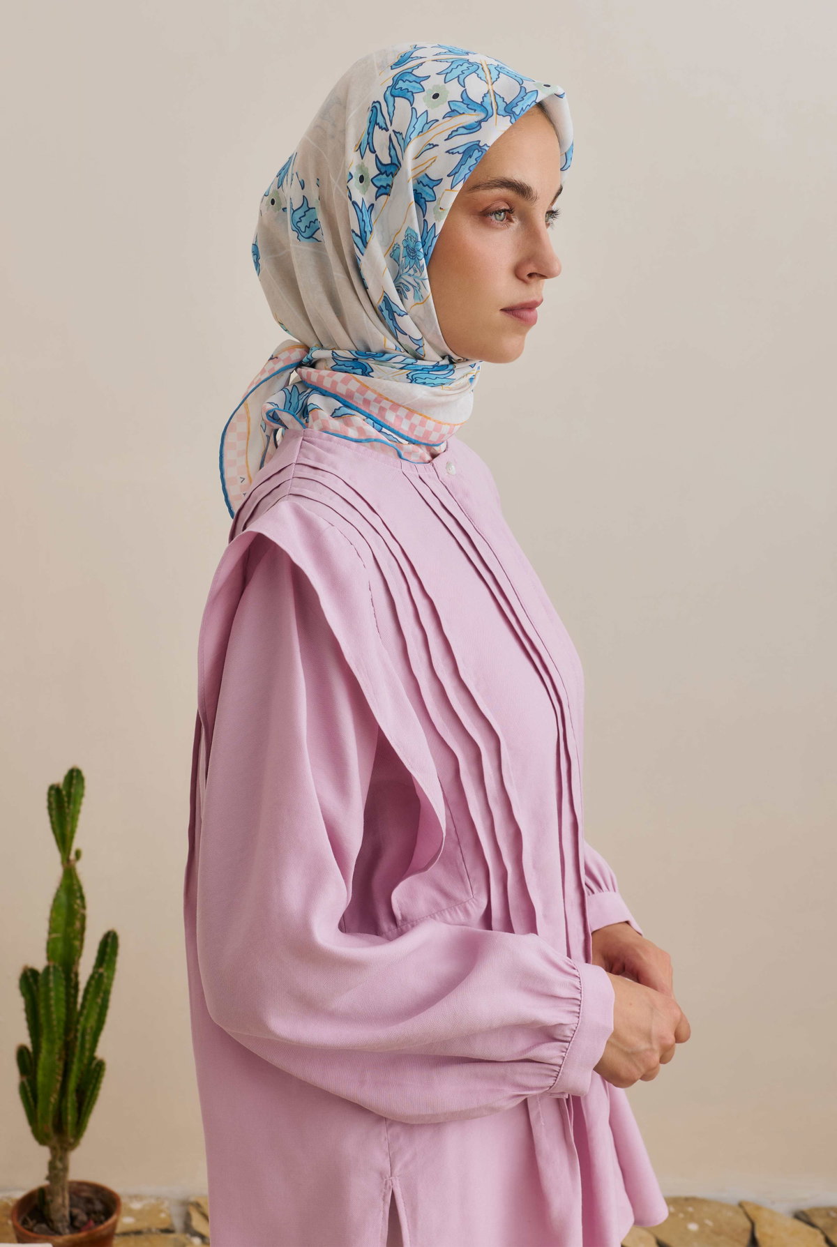 Flor Fragmenta Scarf Light Blue - HE-QA