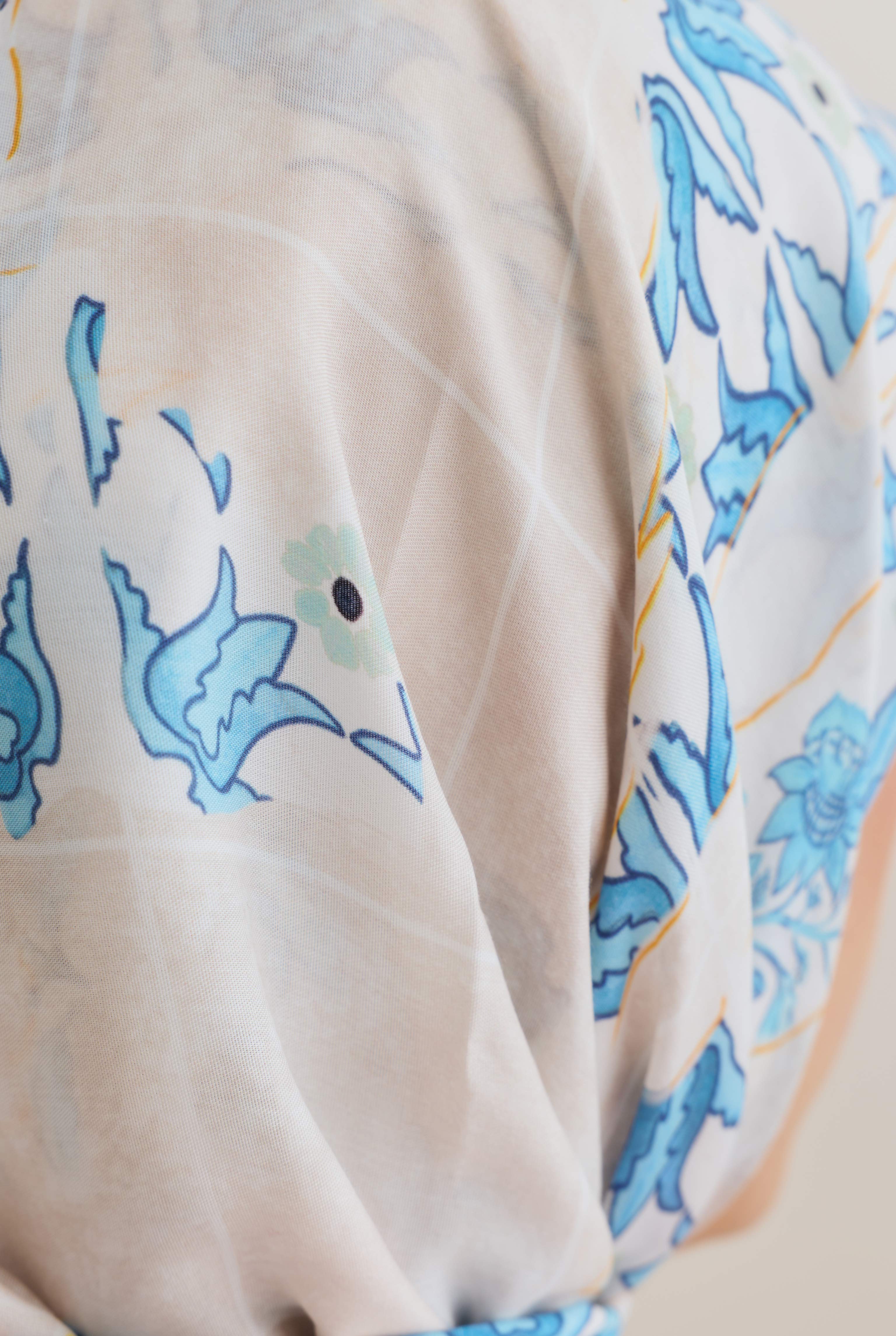 Flor Fragmenta Scarf Light Blue - 5