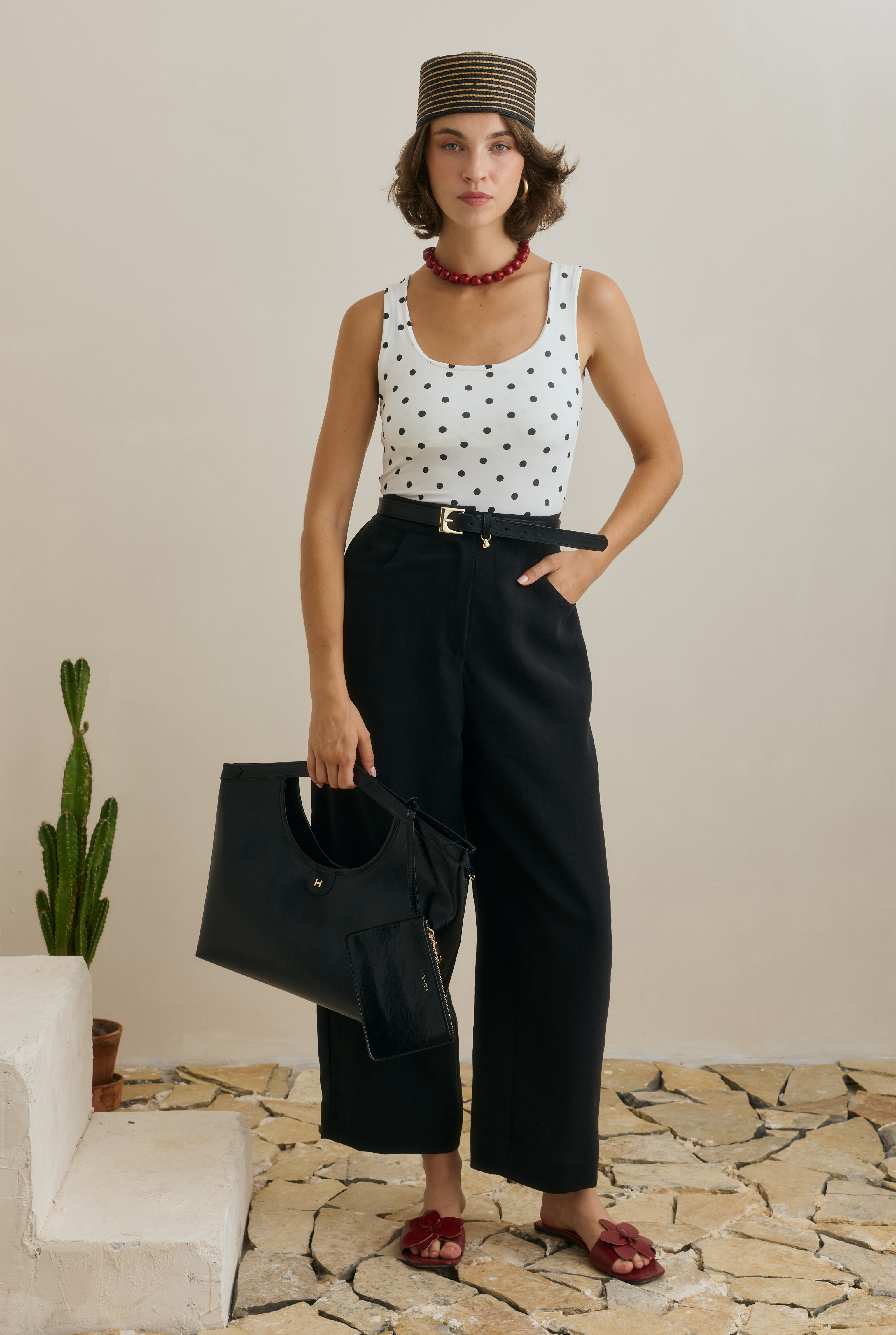 Midi Tensel Pantolon Siyah - 2
