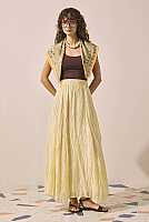 Tie Detail Layered Skirt Vanilla 