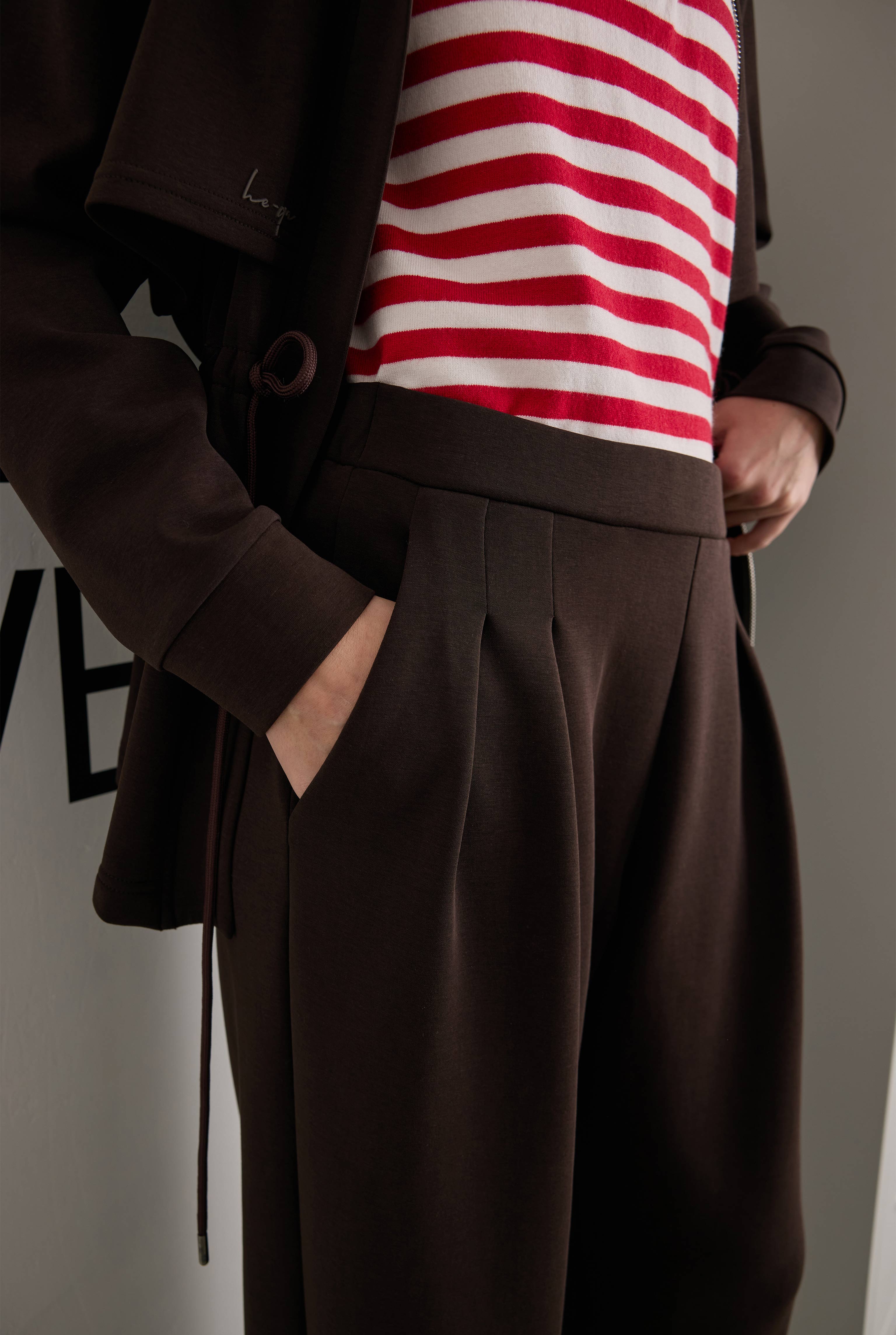 Pera Barrel Pantolon Acı Kahve - 5