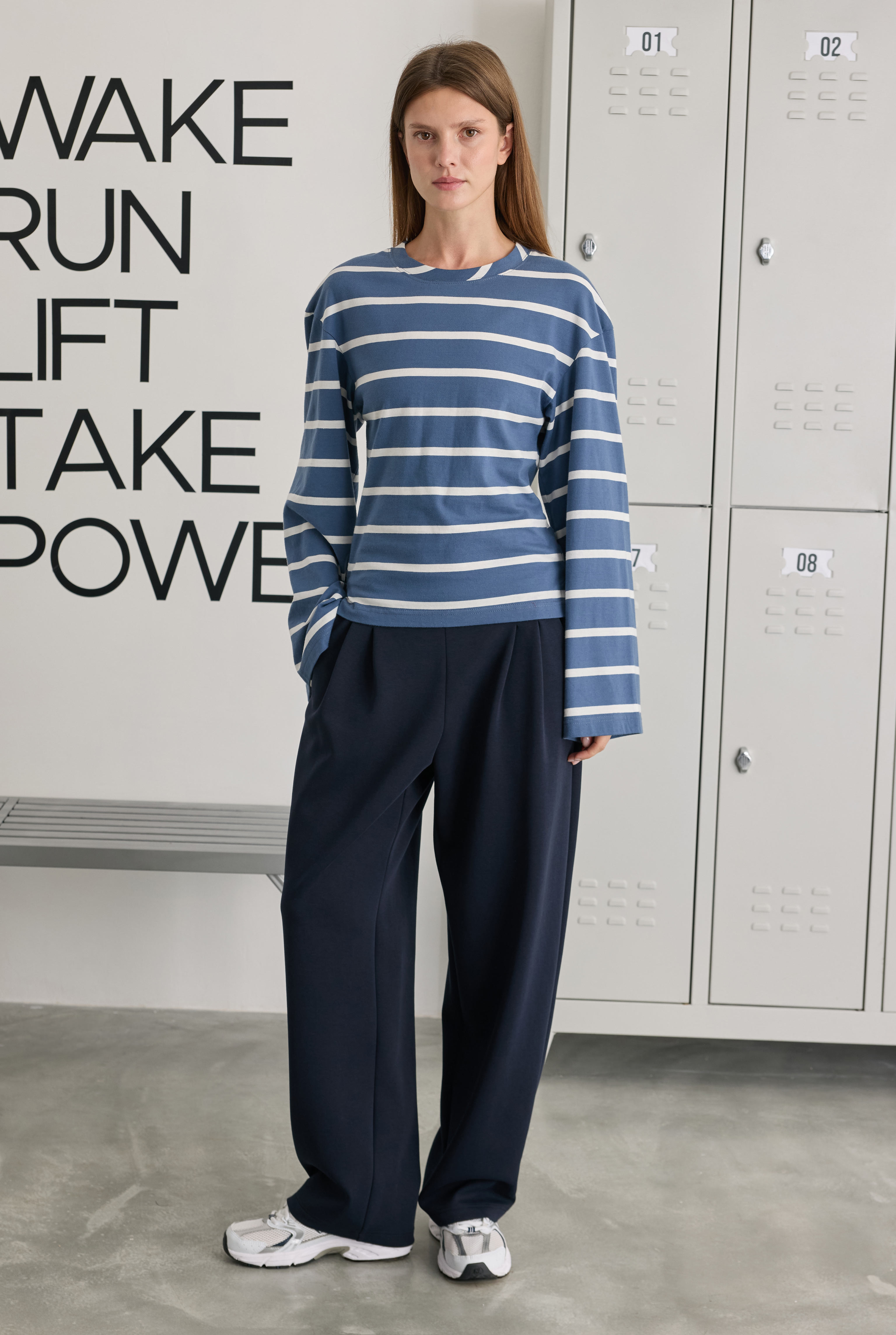 Pera Barrel Trousers Navy Blue - 3