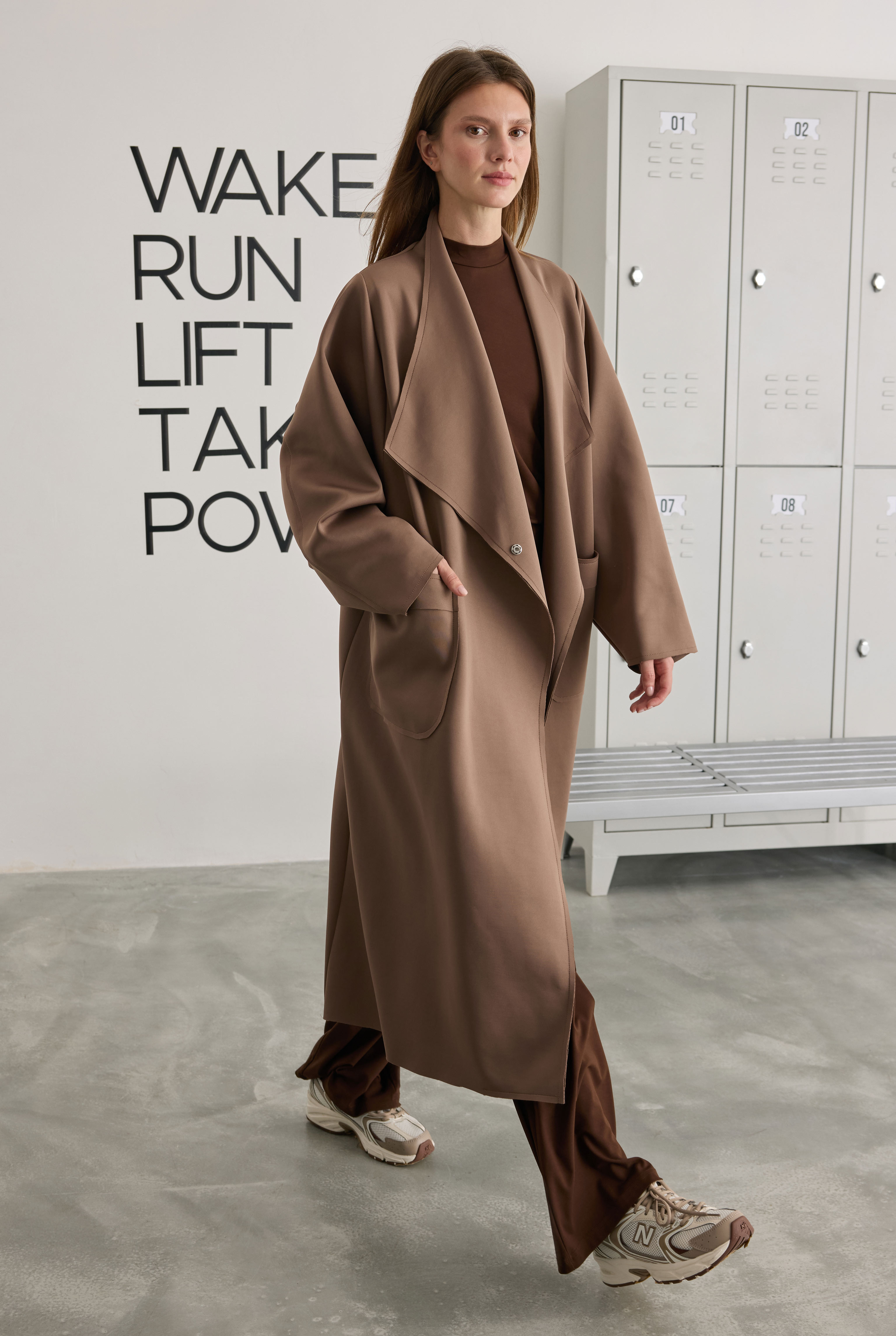 Scuba Long Jacket Dark Mink - 3