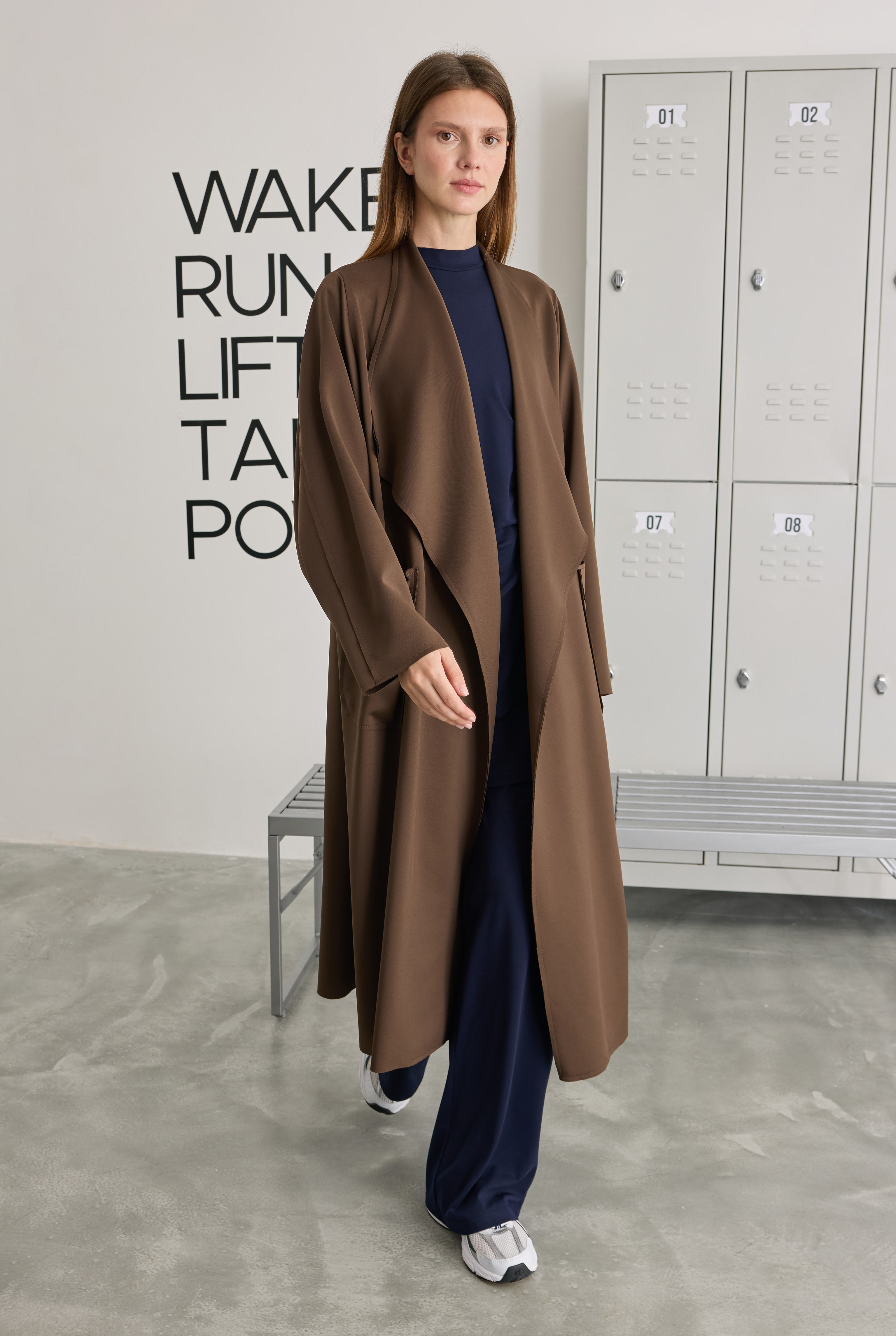 Scuba Long Jacket Dark Brown - 5