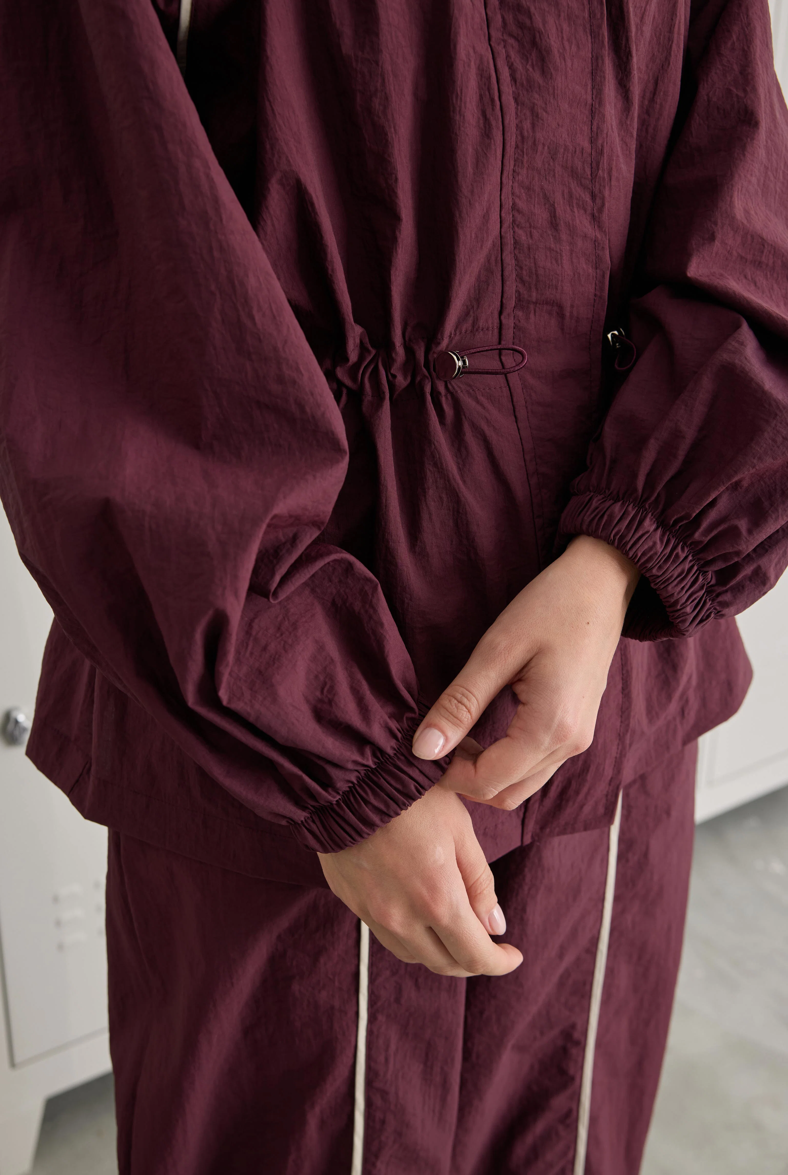 Raglan Sleeve Trouser Set Bordeaux - 3