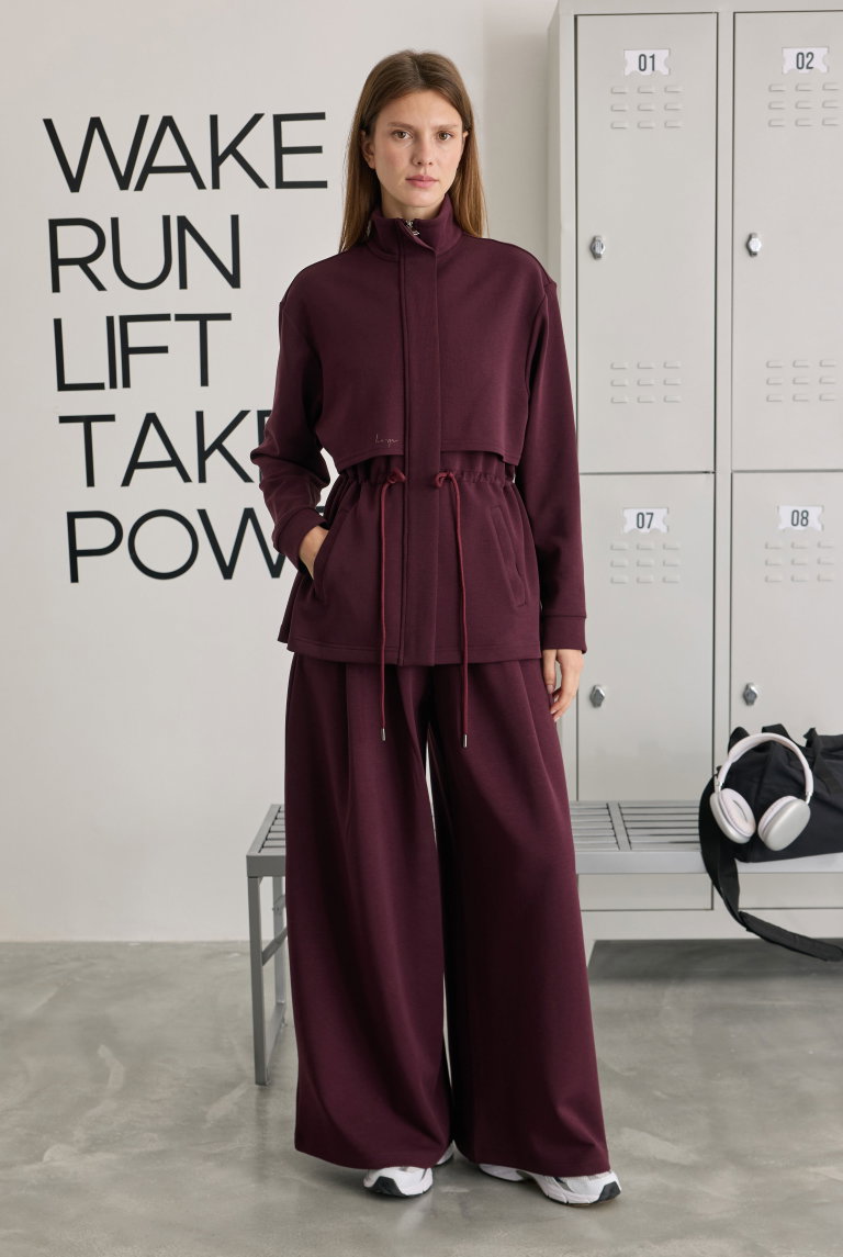 Pera Modal Jacket Bordeaux - HE-QA
