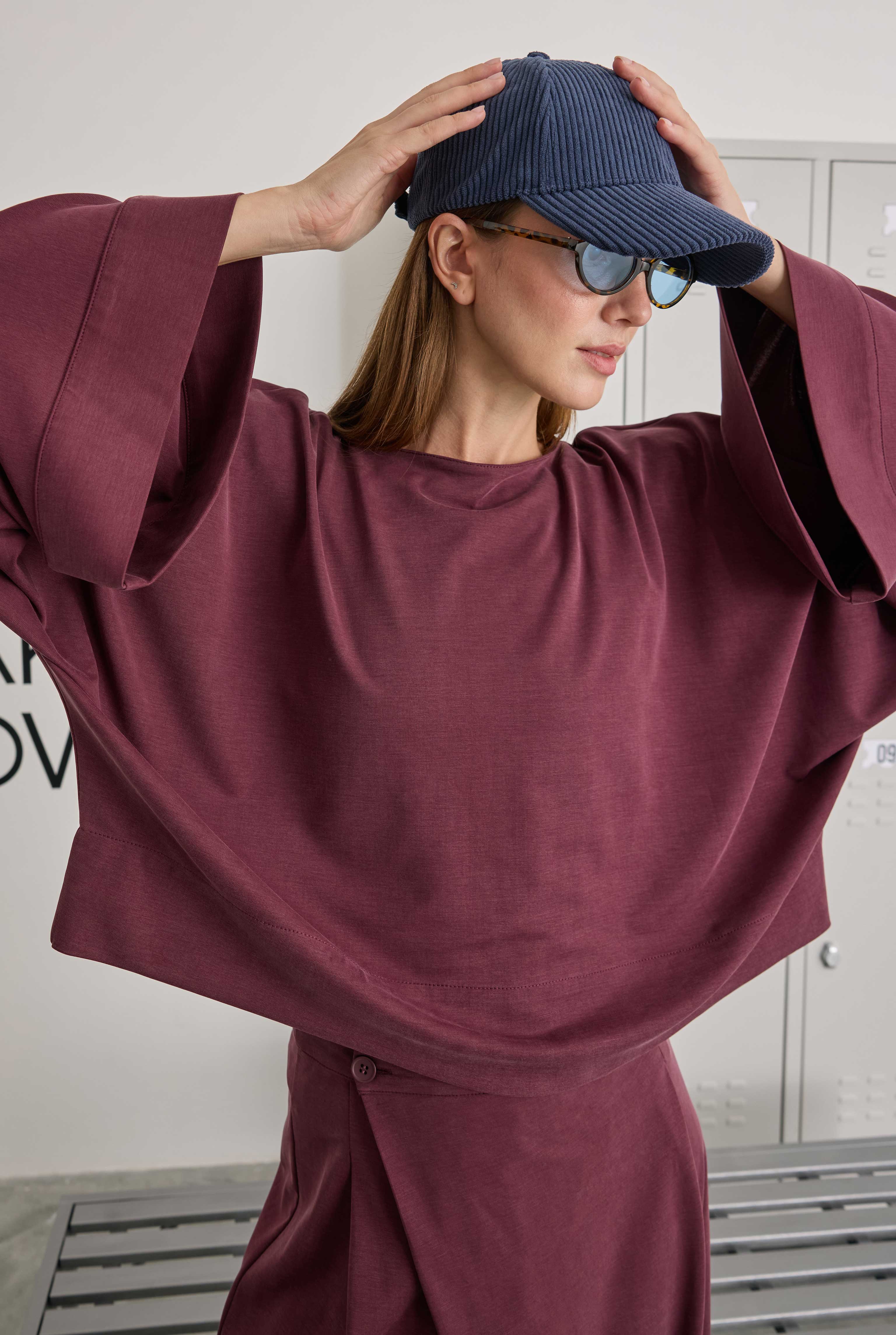 Lidya Şalvar Pantolon Bordo - 3