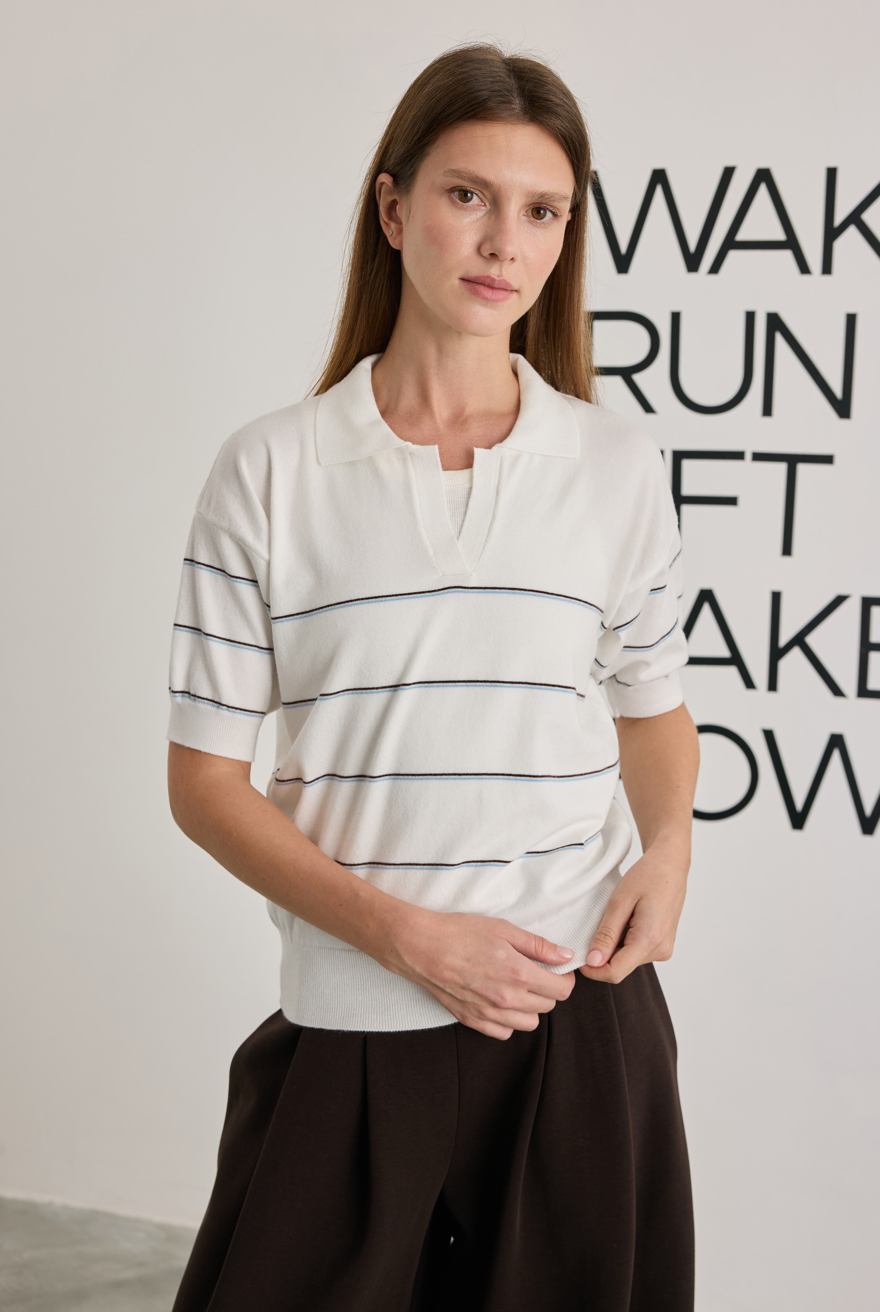 Polo Yaka Triko Beyaz - 3