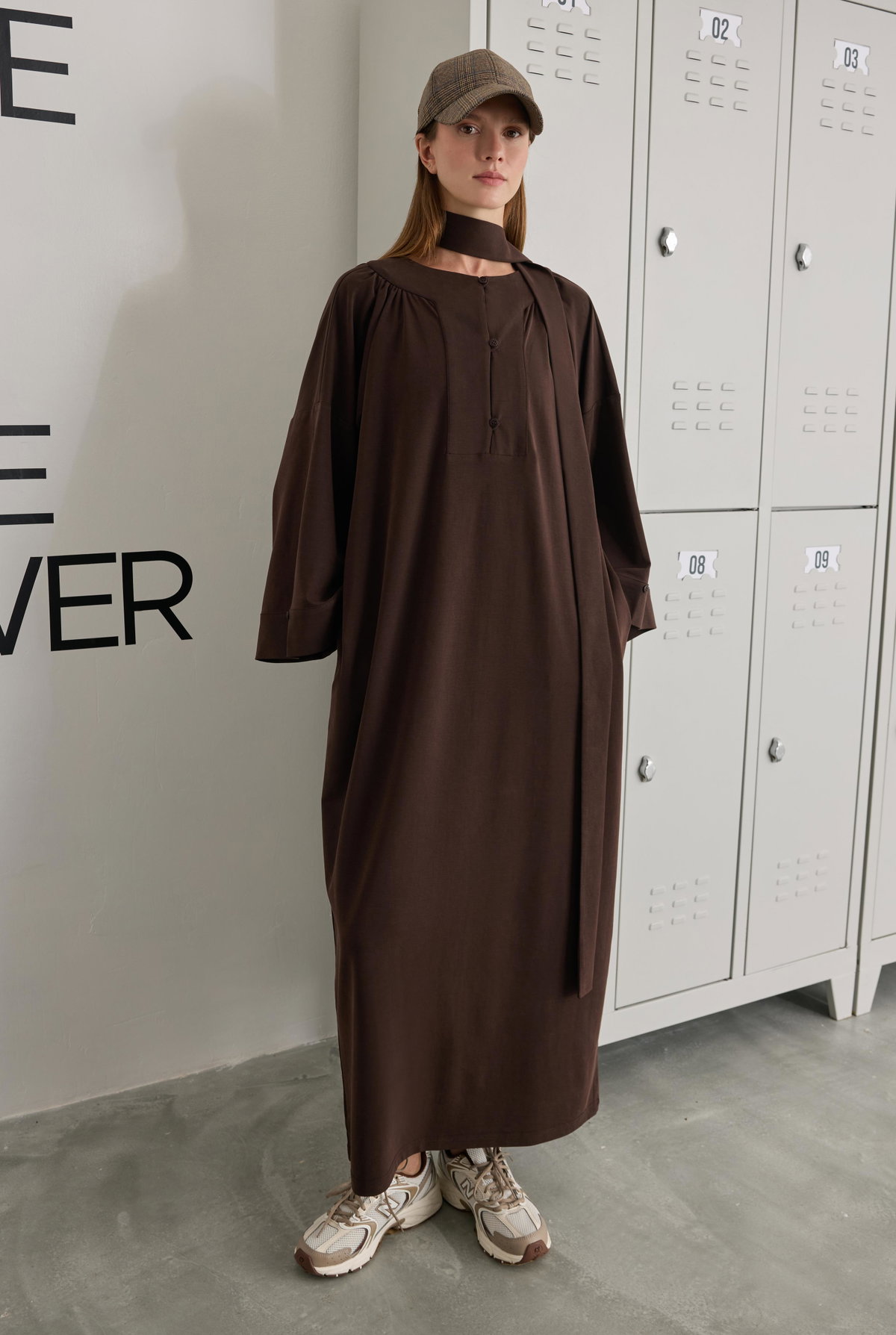 Lidya Dress Brown - HE-QA