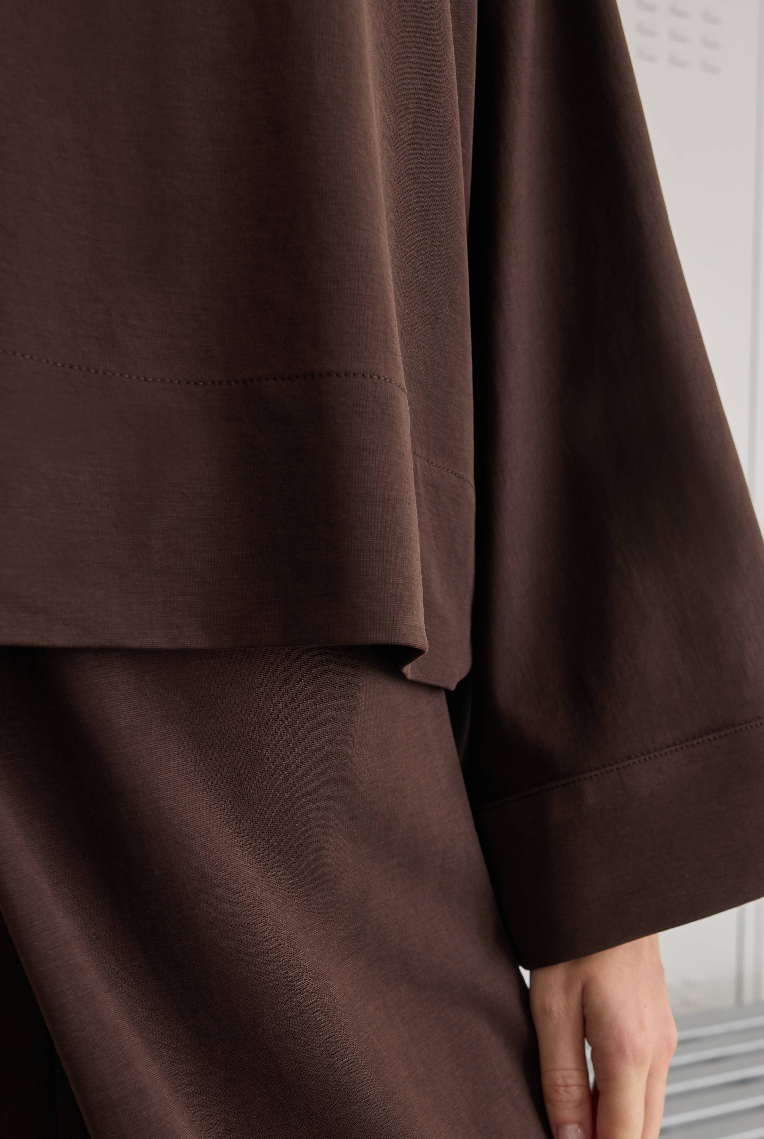 Lidya Şalvar Pantolon Acı Kahve - 4