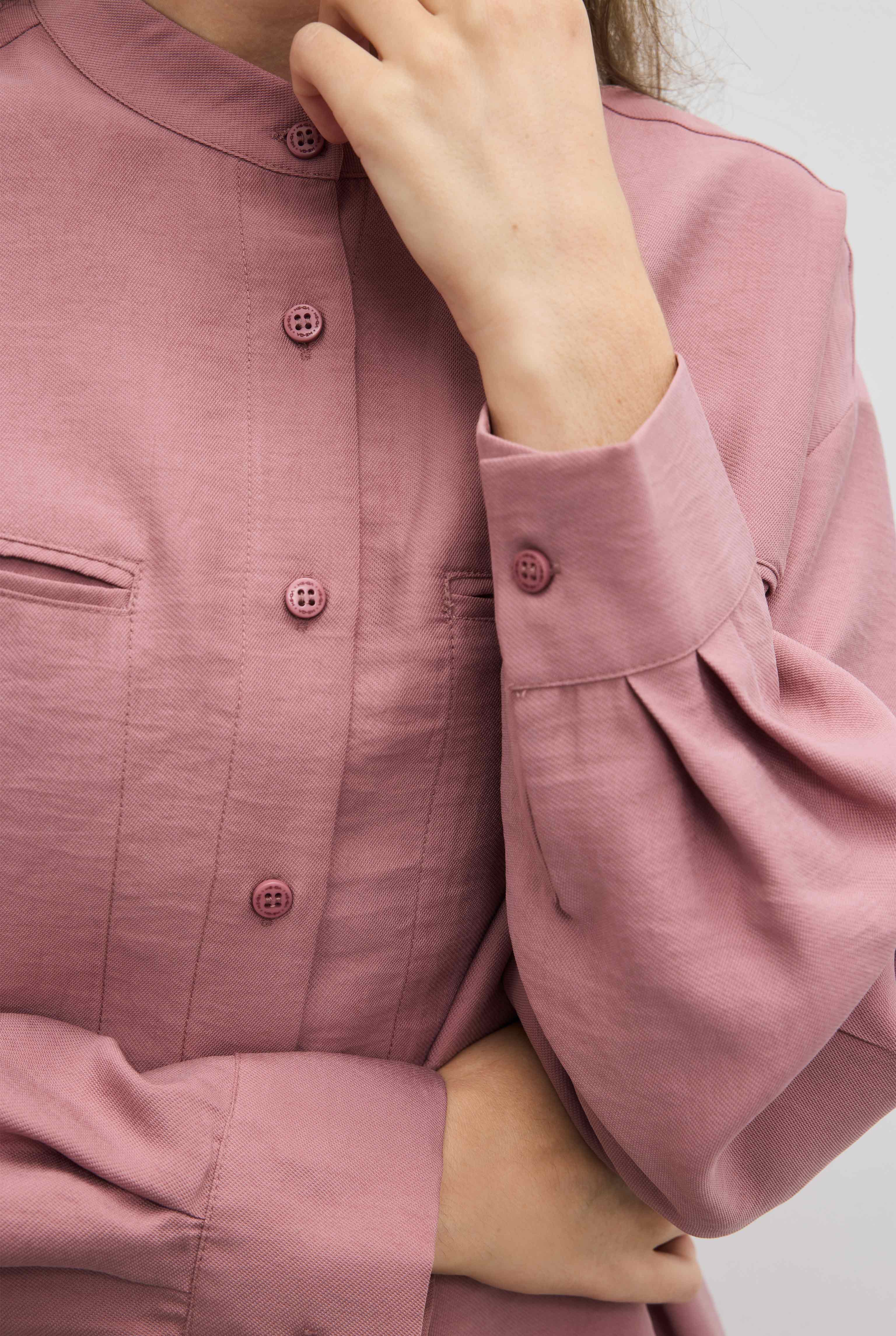 Double Welt Pocket Shirt Old Rose - 6