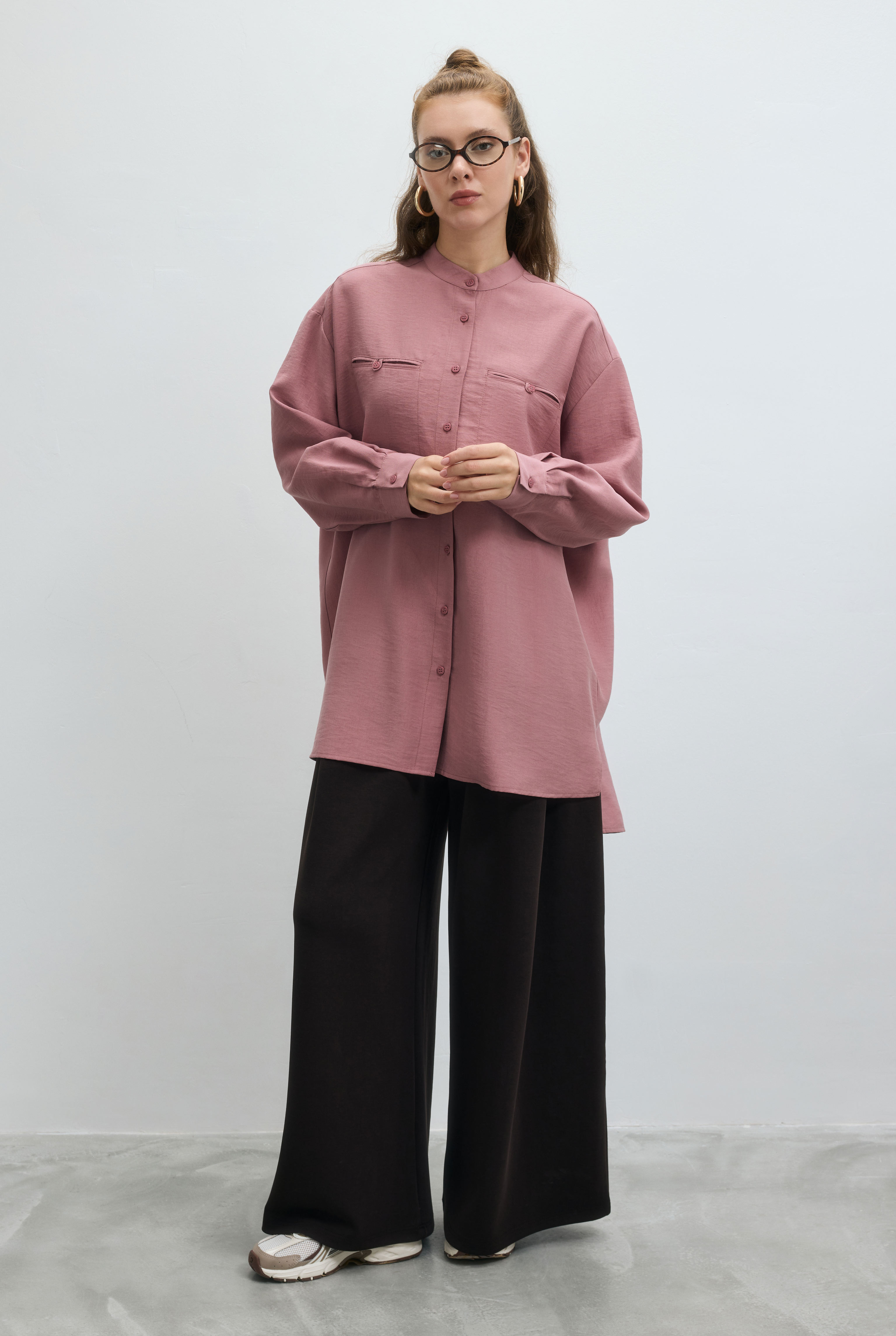 Double Welt Pocket Shirt Old Rose - 2