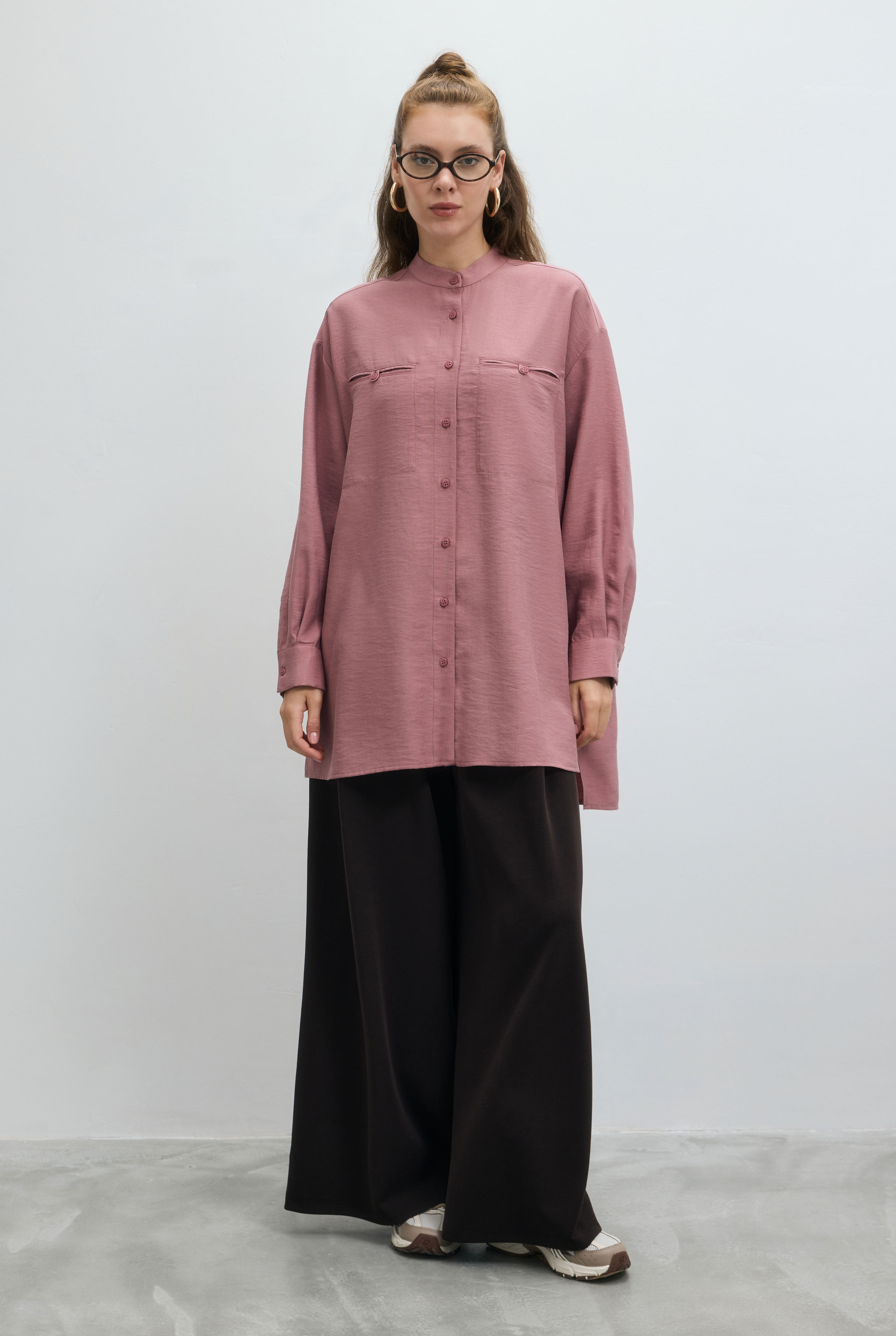 Double Welt Pocket Shirt Old Rose - 3