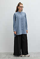 Double Welt Pocket Shirt Lavender Blue 
