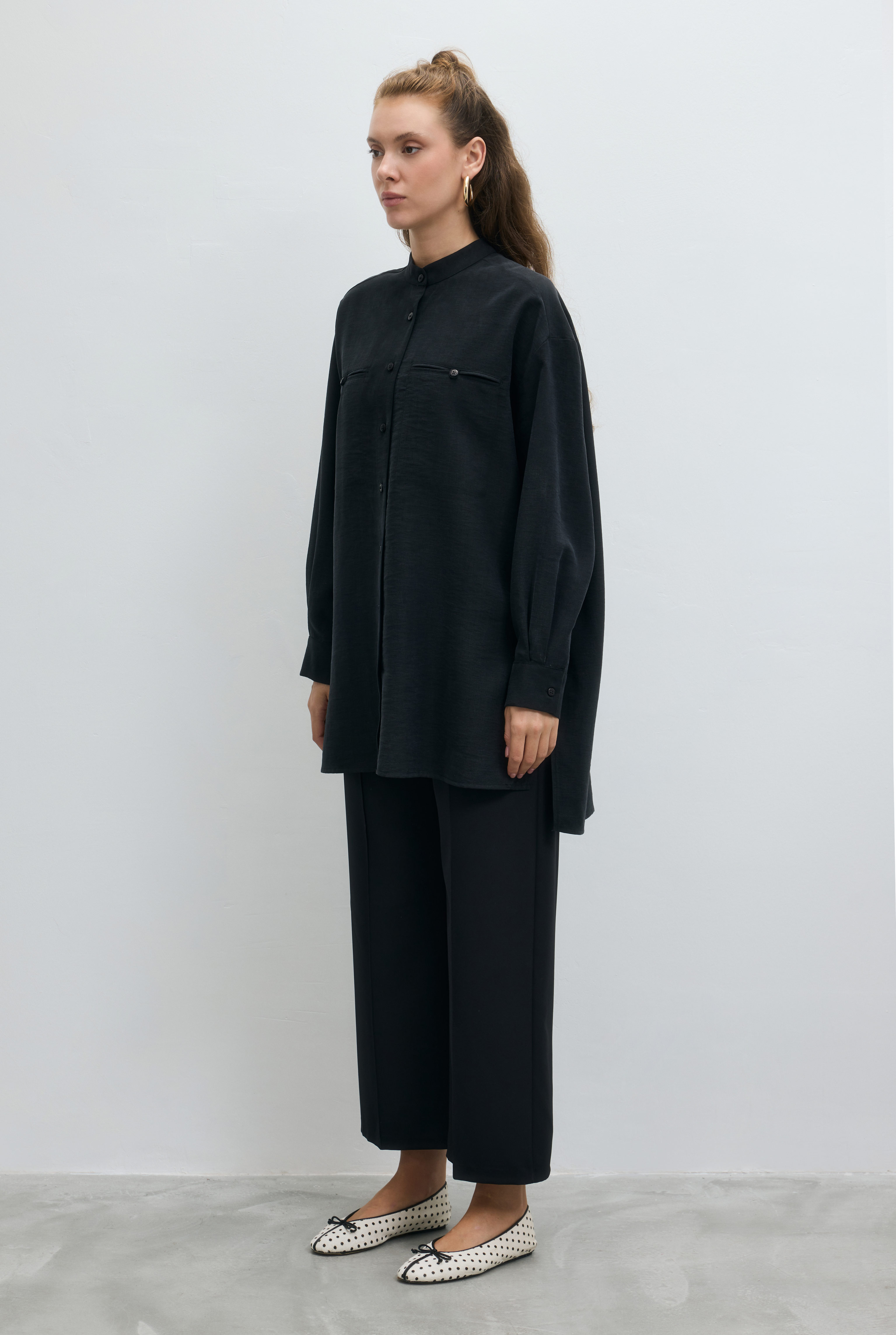 Double Welt Pocket Shirt Black - 3