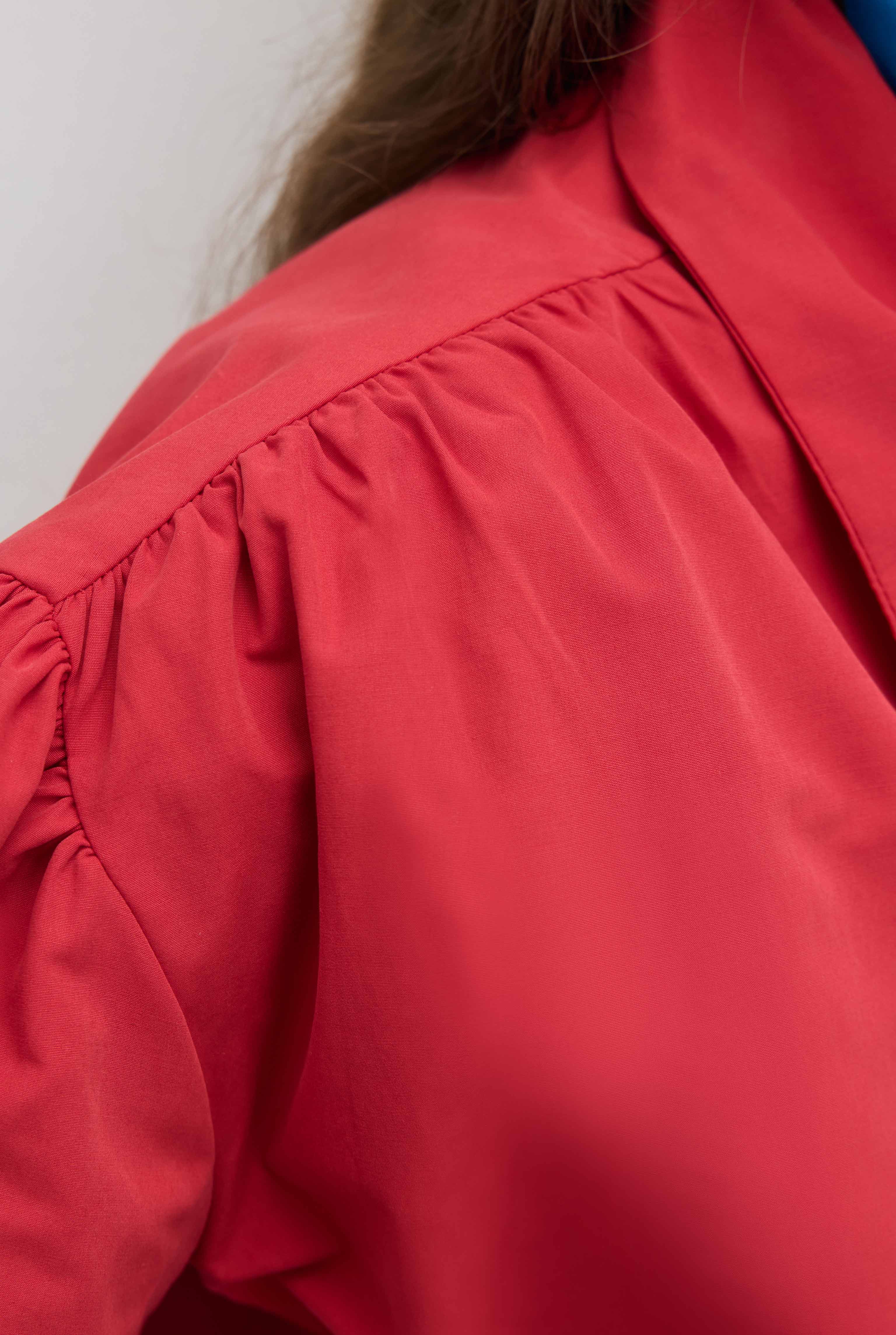 Gathered Bomber Jacket Red - 5