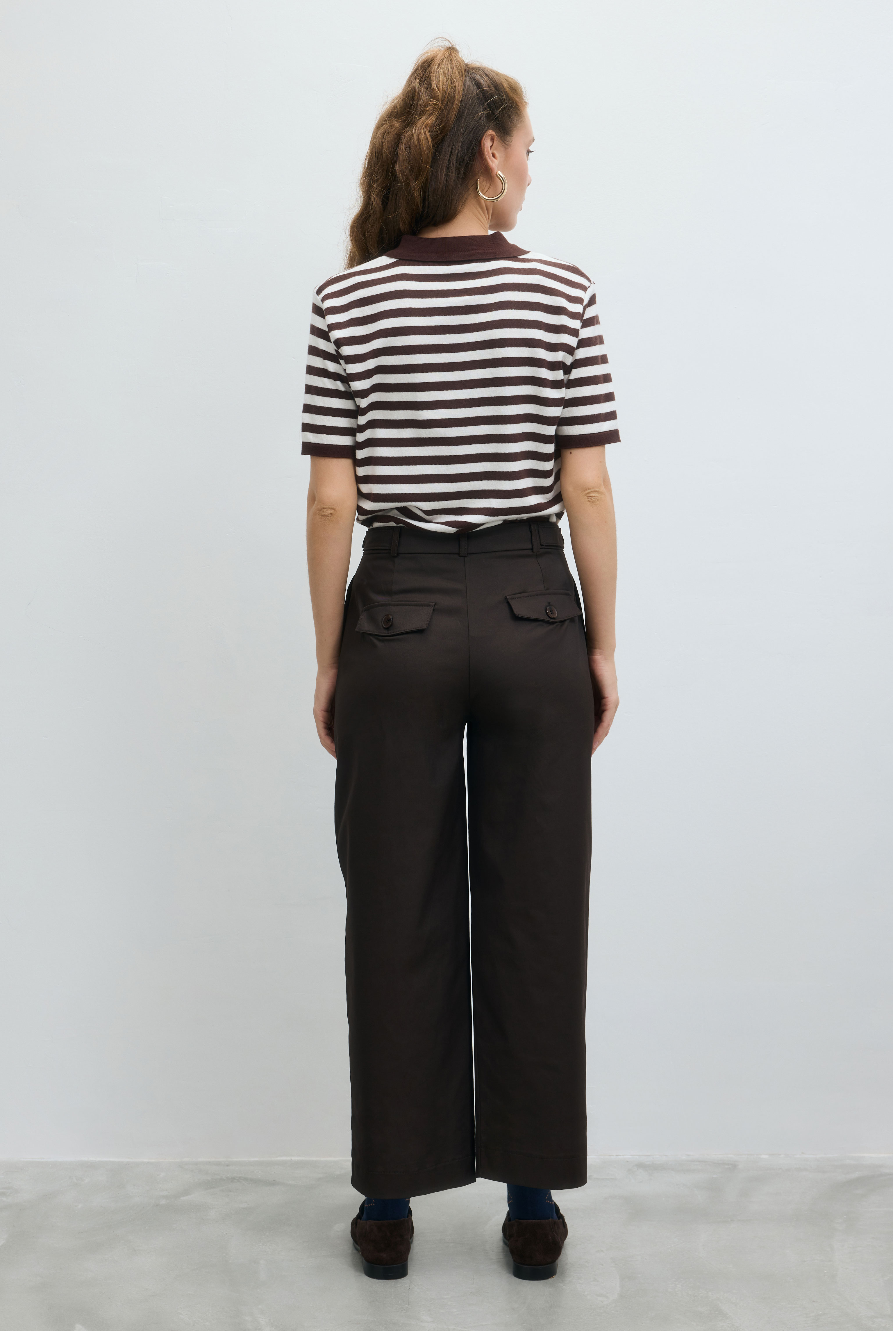 Yüksek Bel Pantolon Kahve - 5