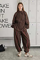 Raglan Sleeve Trouser Set Red Piping Detail 
