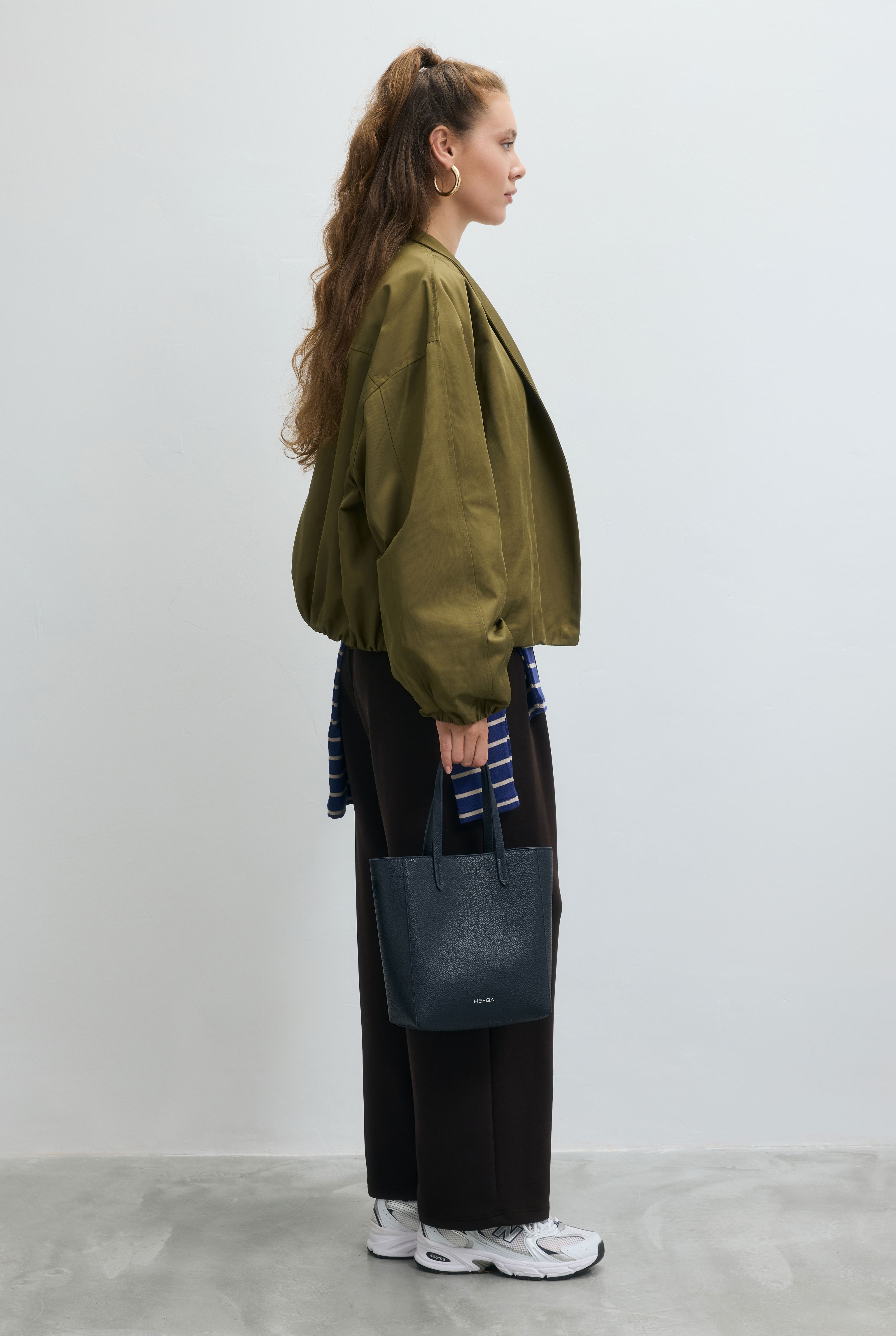 Mini Tote Deri Çanta Lacivert - 5